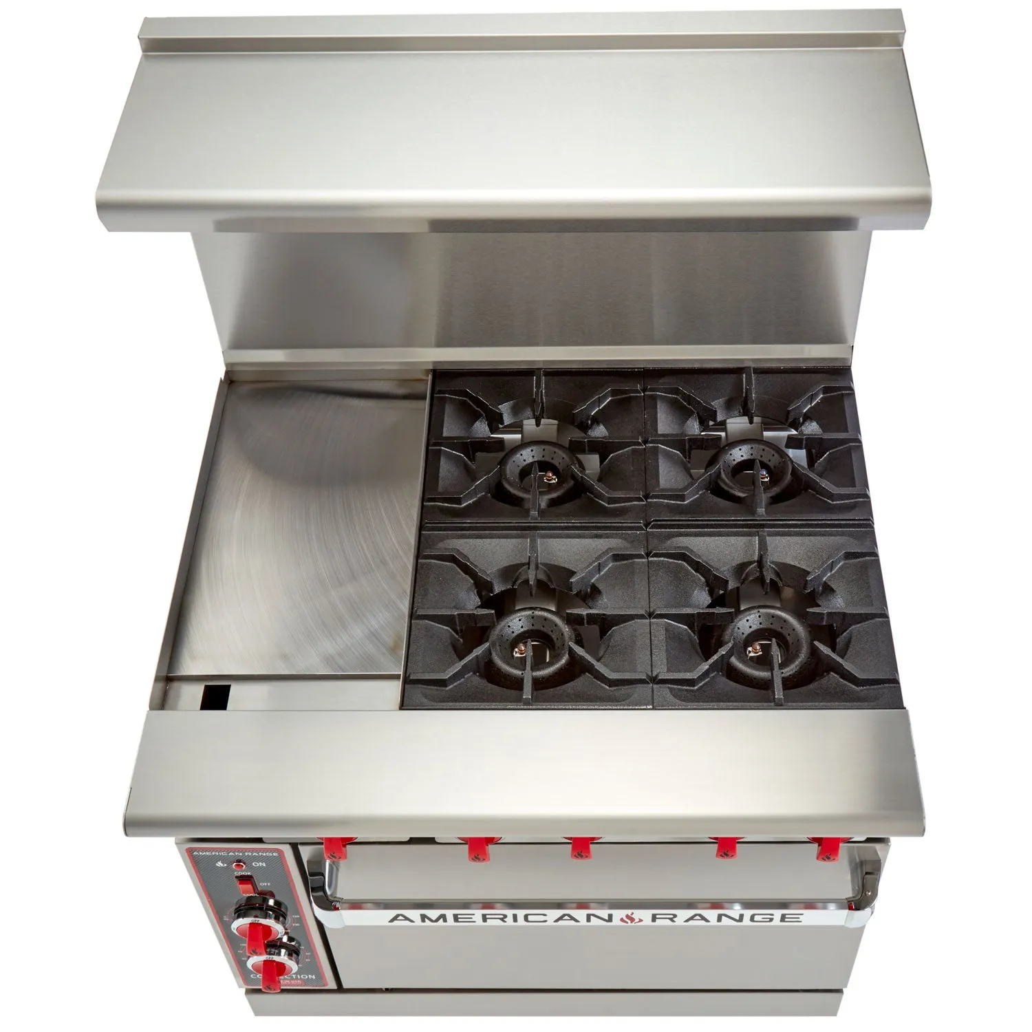 American Range AR-12G-4B 36 4 Burner Gas Range Combo w/ 12 Griddle & Standard Oven