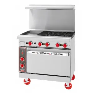 American Range AR-12G-4B 36 4 Burner Gas Range Combo w/ 12 Griddle & Standard Oven