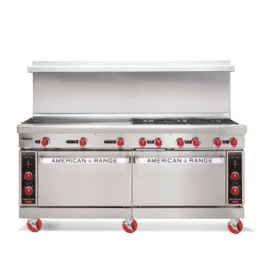 American Range AR-36G-6B 72 6 Burner Gas Range w/ 36 Griddle & 2 Convection Ovens