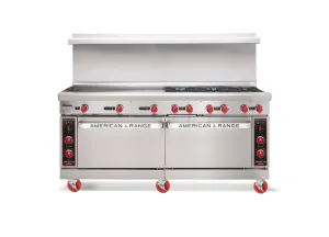 American Range AR-36G-6B 72 6 Burner Gas Range w/ 36 Griddle & 2 Standard Ovens
