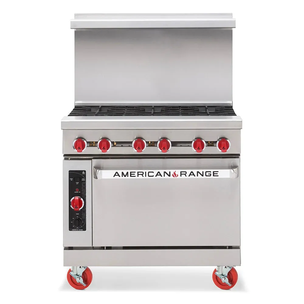American Range AR-6 36 6 Burner Gas Range w/ Standard Oven