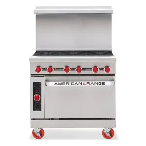 American Range AR-6 36 6 Burner Gas Range w/ Standard Oven
