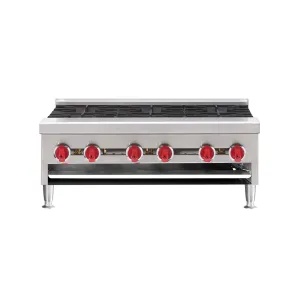 American Range ARHP-36-6 36 Gas Hot Plate w/ (6) Burners & Manual Controls