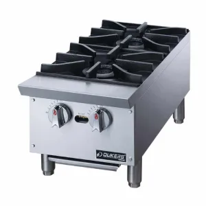 Dukers - DCHPA12. Commercial 12 Hot Plate with 2 Burners
