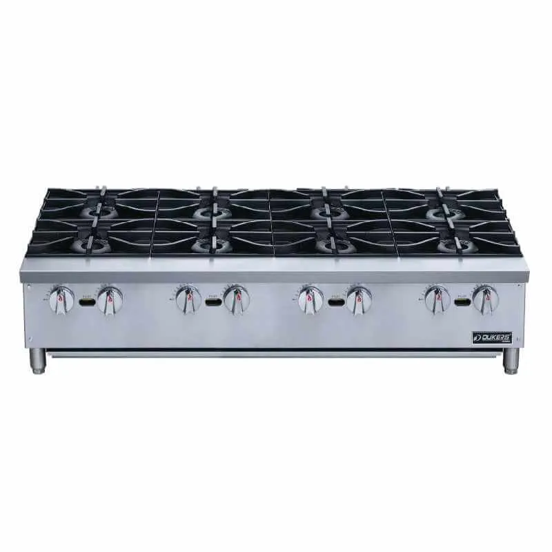 Dukers - DCHPA48. 48 Commercial Hot Plate with 8 Burners 224000 BTUs