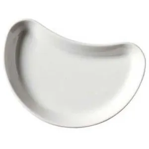 Genware White Crescent Salad Dish