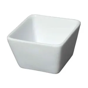 Genware White Square Dish 8.5 X 5.5cm