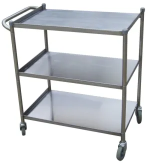 Green World - TBUS-1524E  - Utility Cart. 1524. Economy series. 430 stainless steel. 4 rubber casters standard