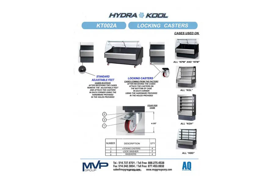 Hydra Kool - KT002A. Locking Casters