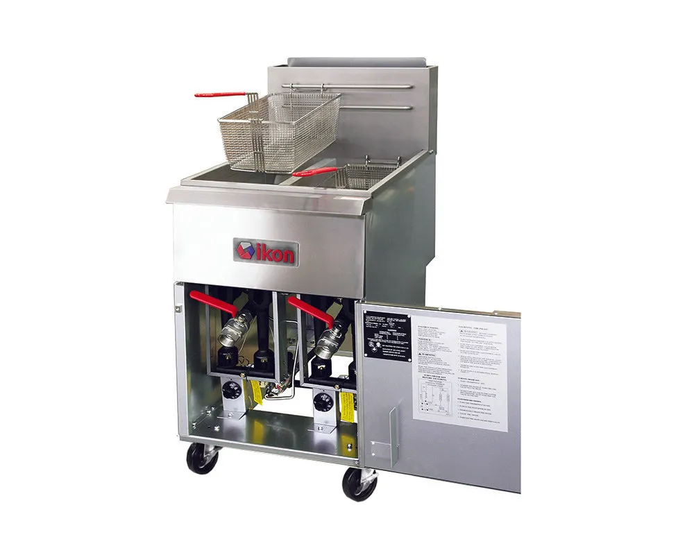 IKON - IGF-40/40-2. 20 Gas Fryer With 4 Burners 120.000 BTU