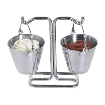 Stainless Steel Mini Sauce Bucket Stand