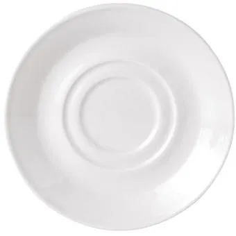 Steelite White Saucer Double Well 5 3/4