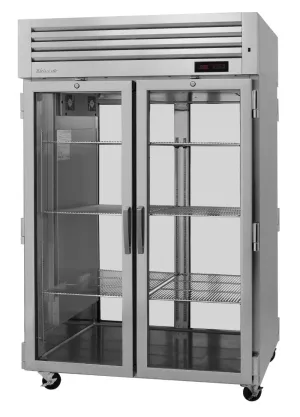 Turbo Air - PRO-50H-GS(SG)-PT. Commercial PRO Series Heated Cabinet. pass-thru. two-section. 48.7 cu. ft.