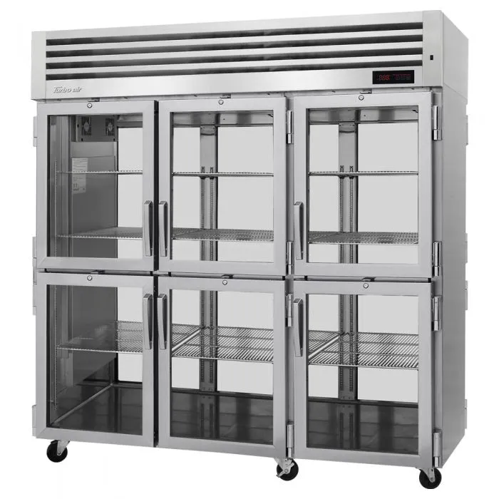 Turbo Air - PRO-77-6H-G-PT. Commercial Heated Cabinet PRO Series Pass-thru 3 Section 78.1 cu.ft.