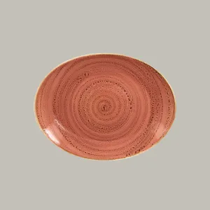 Twirl Oval platter - coral