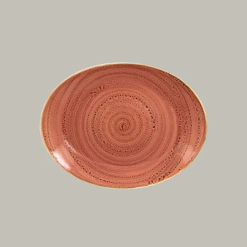 Twirl Oval platter - coral