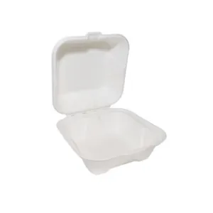 White Bagasse Burger Box 6 (15.2cm)