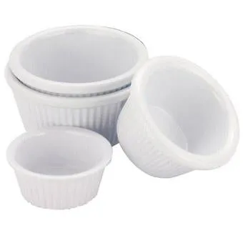 Zodiac White Melamine Ribbed Ramekin